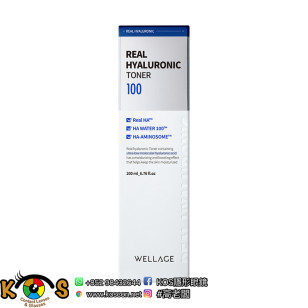 Wellage 唯拉珠100 透明質酸保濕爽膚水 Real Hyaluronic Toner 200ml